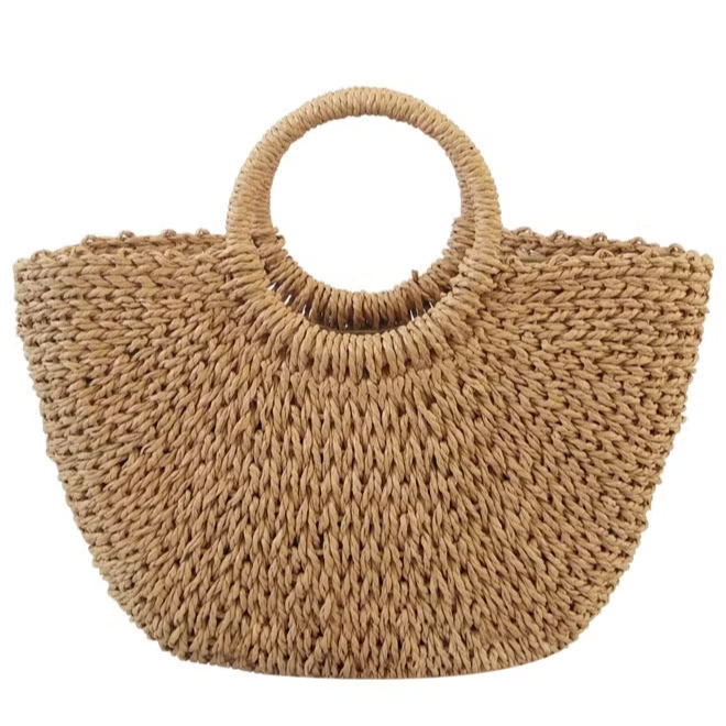 HAWAWA Womens Large Straw Beach Tote Summer Rattan Bag