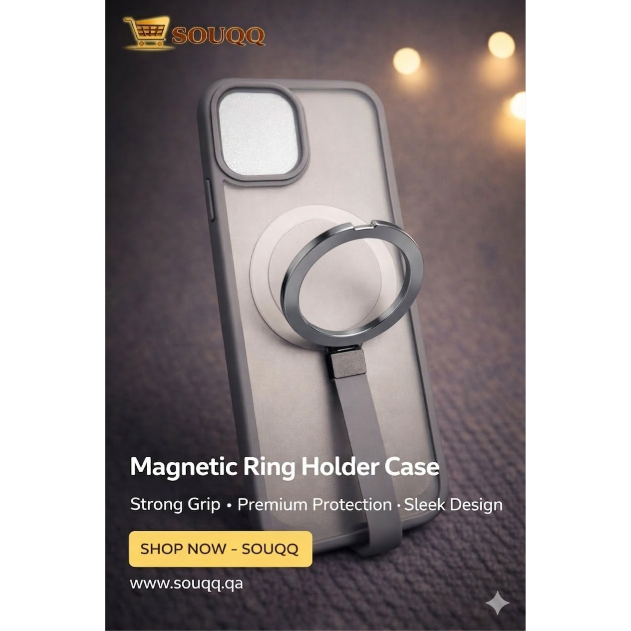 Iphone 16 Pro Case/ Clear Natural Titanium/ Built In Stand