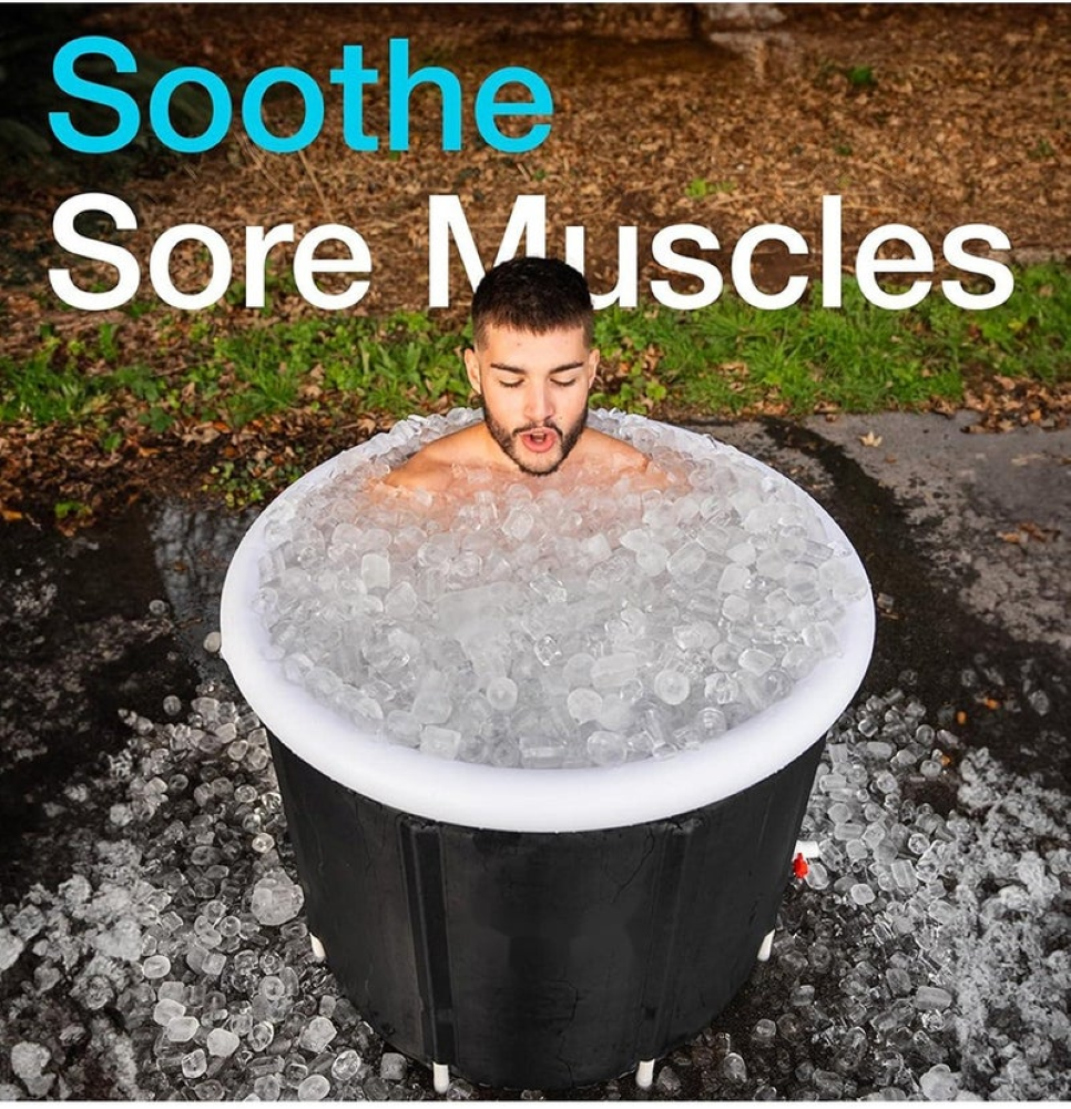 Ice Bathtub for Athletes Free-Standing Blow Up Bath Tub Portable Folding (80 x 75cm)