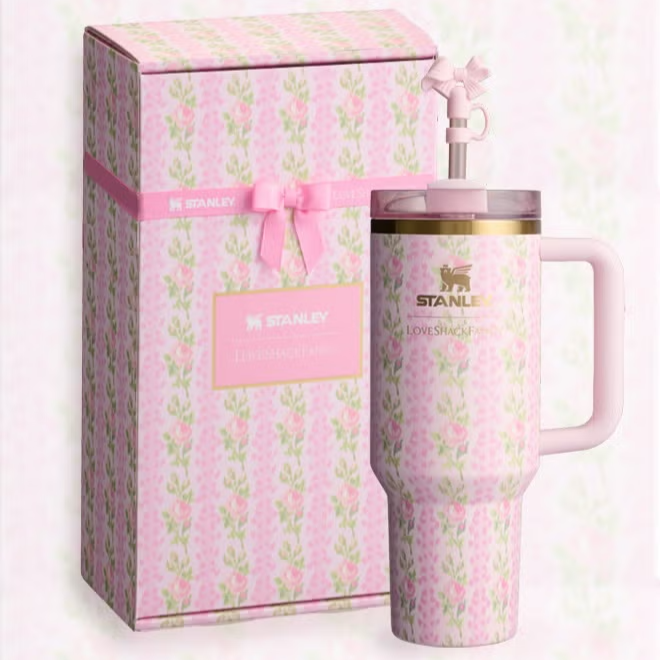 Stanley Cup Love Shack Fancy H2.0 Flow State 40oz Pink