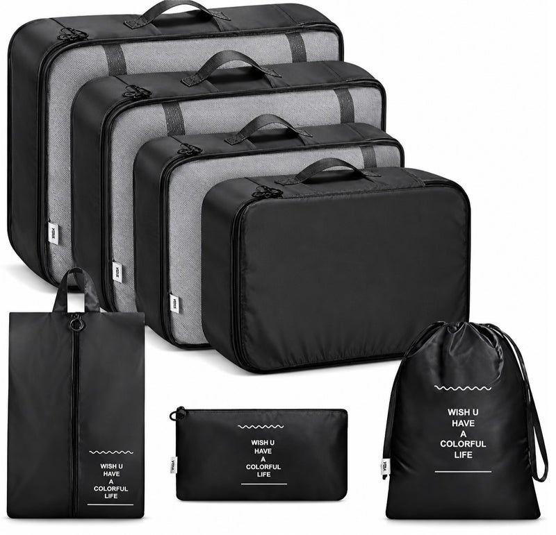 Dunekart 7 Piece Travel Packing Cubes Set