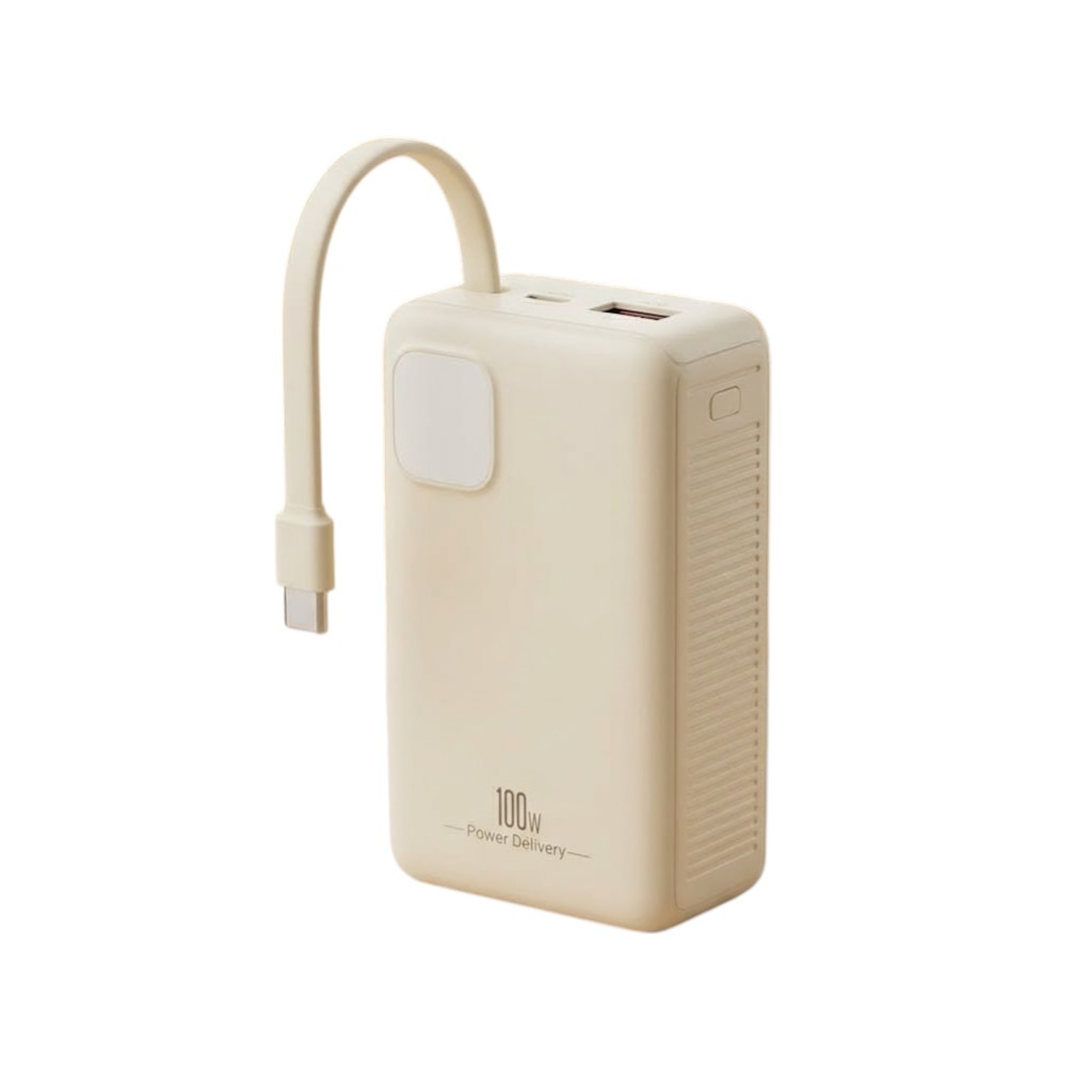 Hr Power Bank 30000Mah (Hr- 314)/ 100W Fast Charging / White