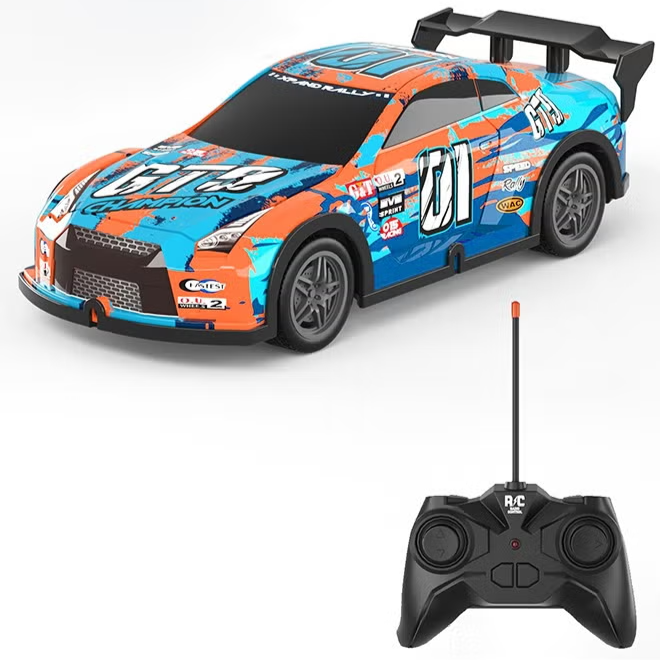 Gearbox Kool Speed Luminous Remote Control Car, Light Up RC Car Toys Blue
