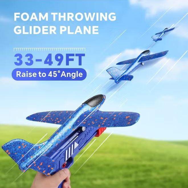 EVA MATERIAL Airplane Glider Construction Kits,Airplane Launcher for Kids