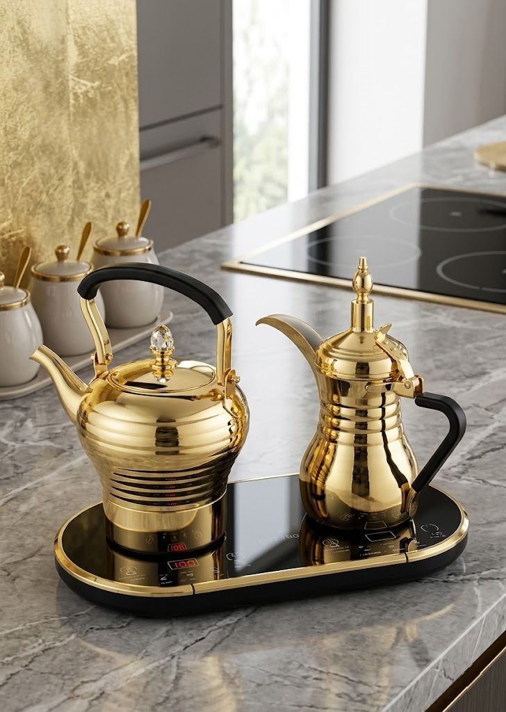 LePresso Dallah Arabic Coffee & Tea Programmed For Optimal Brewing - Gold