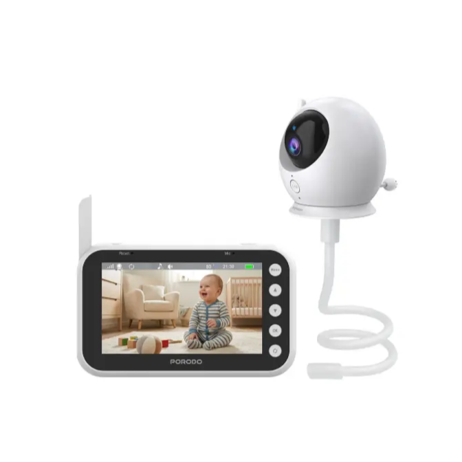 Porodo Lifestyle Lumi Baby Monitor with Camera and Display - White
