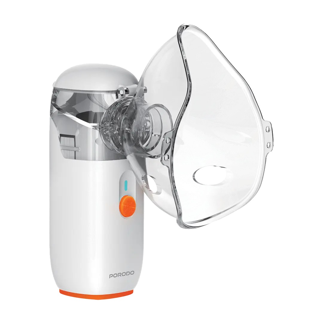 Porodo Rechargeable Mesh Nebulizer Ultrasonic for Kids and Adults - White