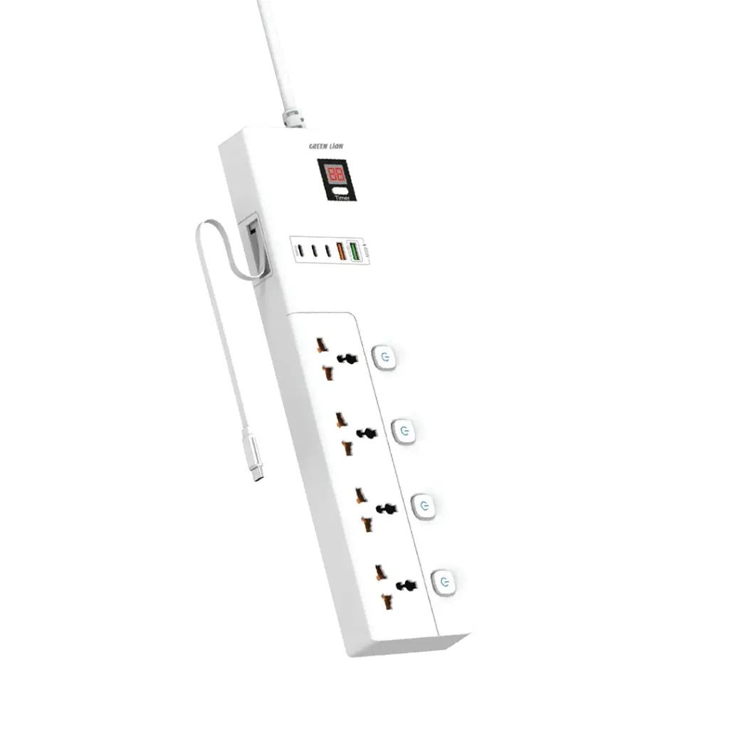 Green Lion GS-800 Power Socket 2M 3500W - White