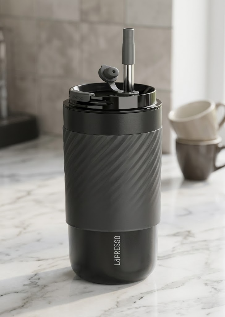 LePresso Thermal Tumbler With Infusion Filter - Grey