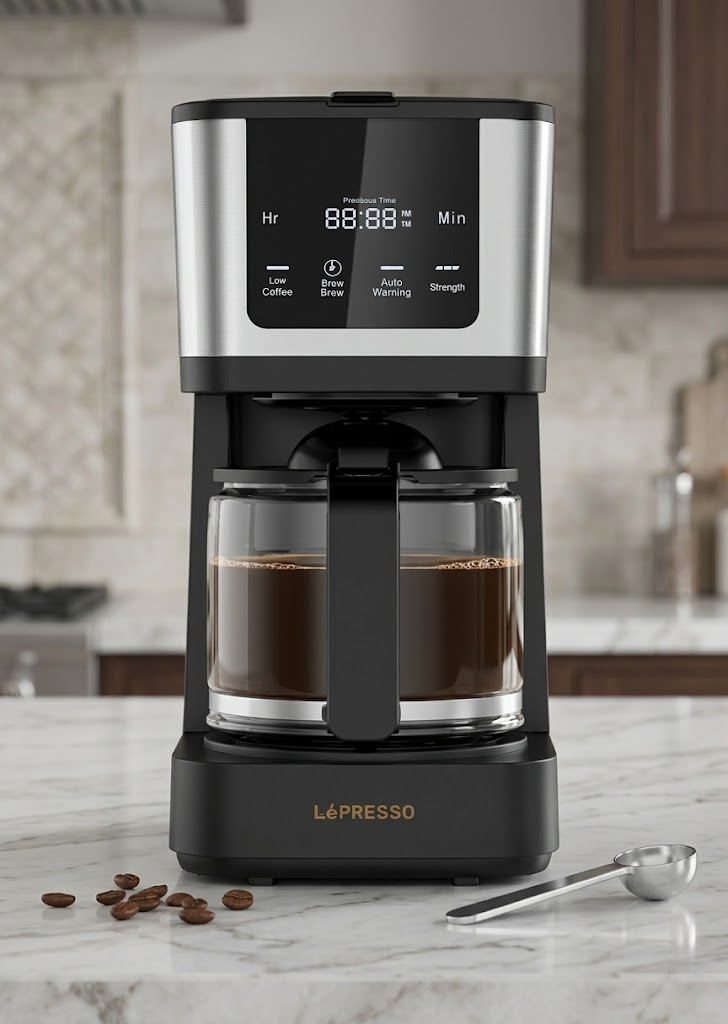 LePresso Rich Brew Coffee Machine Interactive Touch Display - Black