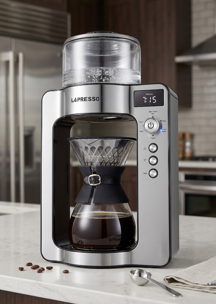 LePresso Automatic Pour Over Brewing - Silver