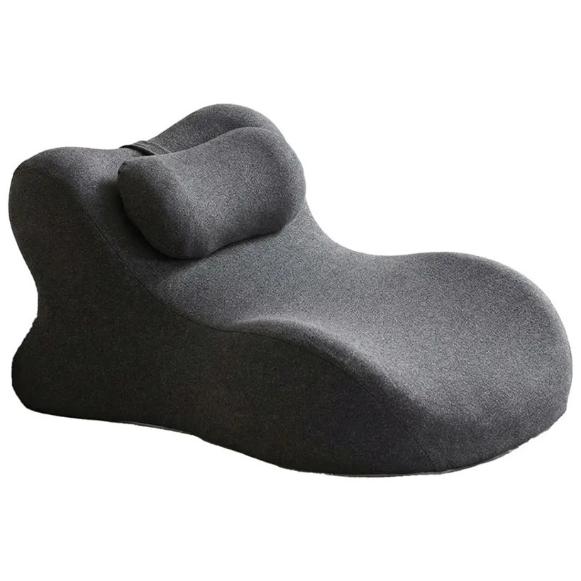 Green Lion Relief Wedge Pillow - Black