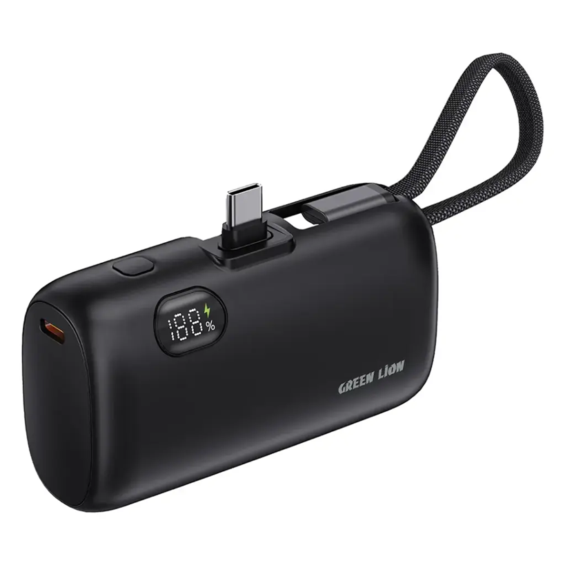 Green Lion Pocket Volt 10000mAh Power Bank - Black