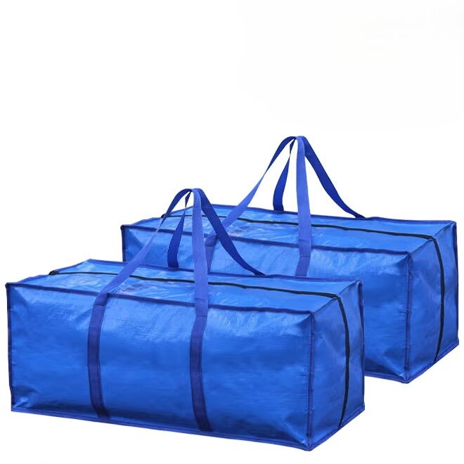 2-Piece Heavy-Duty Storage Bags With Zippers, Extra Large Durable Clothes Blanket Organizer