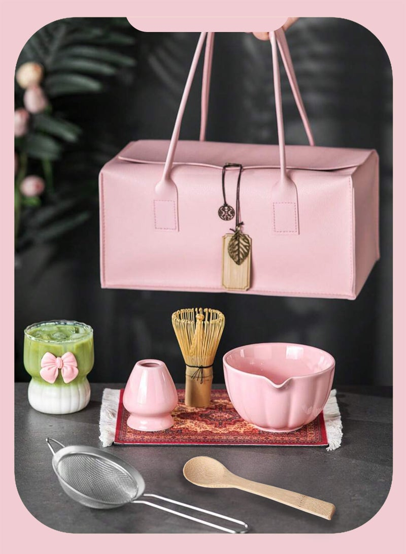 Japanese Matcha Set 8-piece - Pink