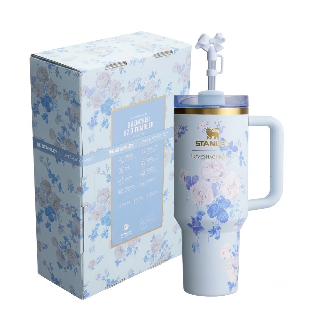 Stanley Insulated Stainless Steel Cup 40oz Everblooming Rosettes