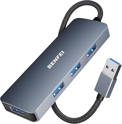 Benfei Usb 3.0 Hub/ 4 Ports Usb A Splitter Ultra- Slim
