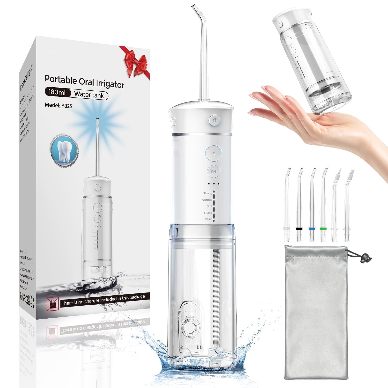 Bezvoi Water Flosser/ Mini Cordless Portable / 5 Modes Travel Water Dental Floss