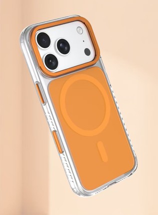 All-Match Case/ iPhone 17 Pro Max/ Built-in Stand / Orange Clear